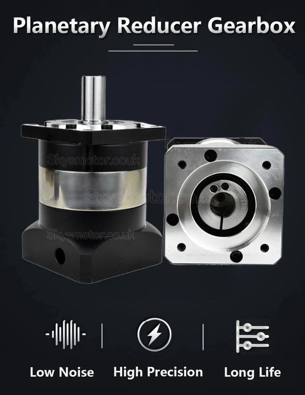 PLF120 Series Nema 42 Planetary Gearbox Ratio 3:1 - 100:1 19mm Input Shaft Fit Nema 42 Stepper Motor