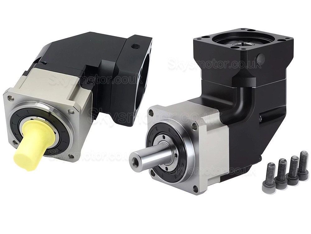 PLMG090 Series NEMA 34 Right Angle Planetary Gearbox Ratio 3:1 - 100:1 for NEMA 34 Stepper / 90mm Servo Motor PLMG090 Series NEMA 34 Right Angle Planetary Gearbox Ratio 3:1 - 100:1 for NEMA 34 Stepper / 90mm Servo Motor