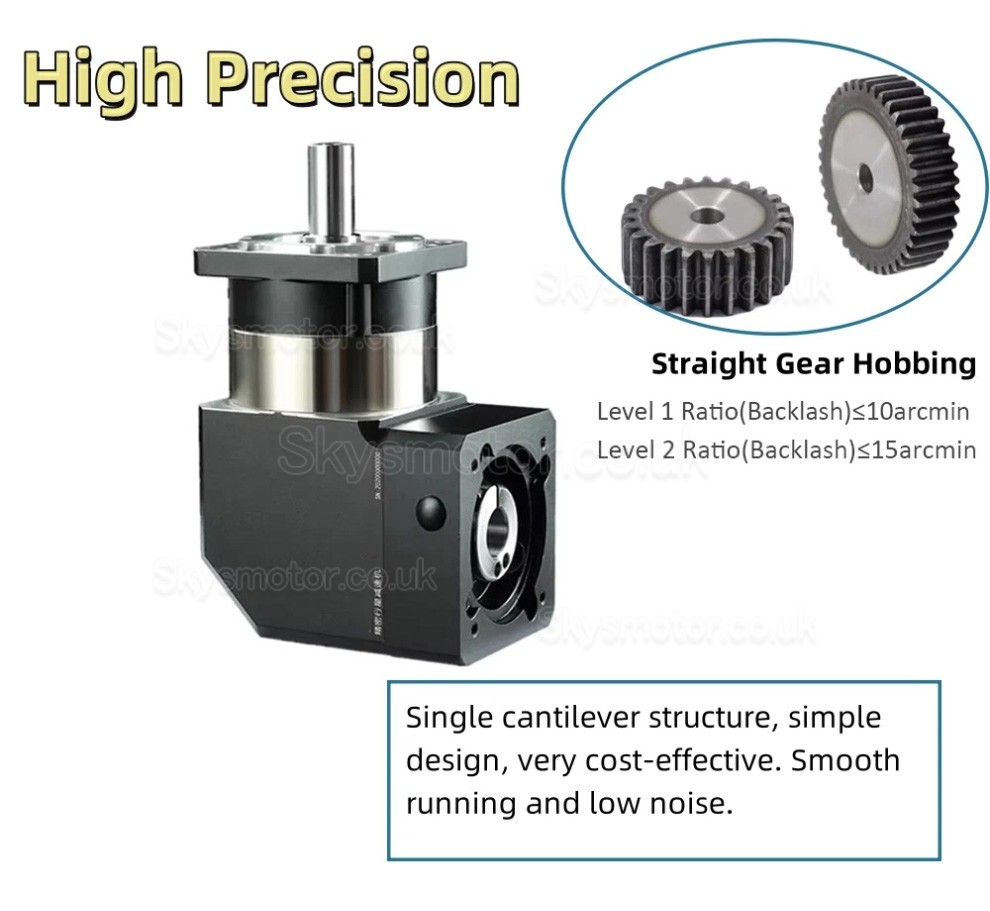 PVF120 Series Nema42 Right Angle Planetary Gearbox Ratio 3:1 - 100:1 for Nema 42 Stepper /100-130mm Servo Motor