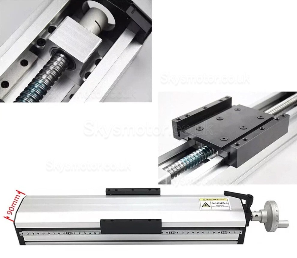 Fully Sealed Manual Ballscrew Slide QMF90 Linear Translation Stage CNC Linear Guide Module