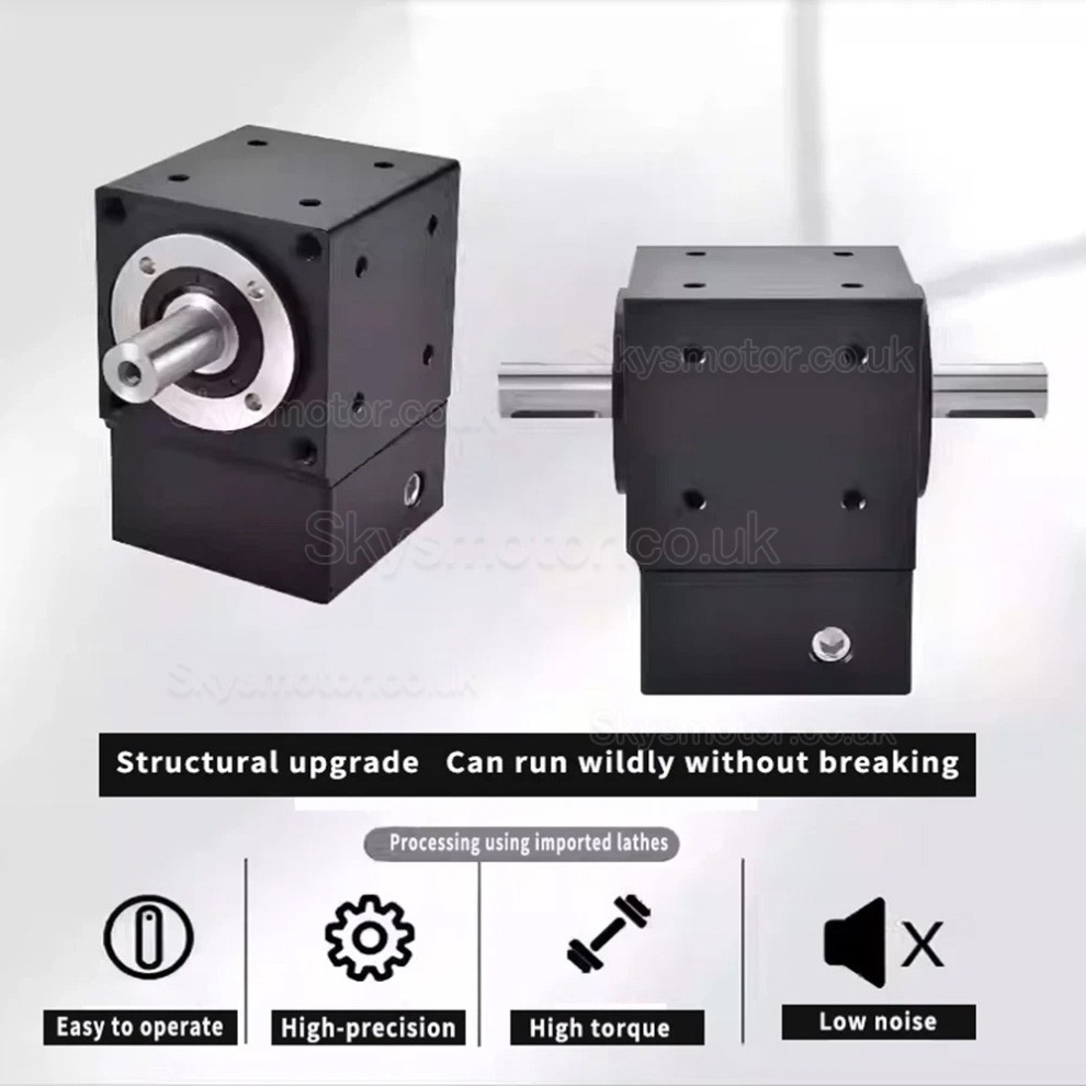 Nema 34 Right Angle Bevel Gearbox Ratio 2:1/3:1/5:1 for for NEMA 34 Stepper/ 80mmServo Motor