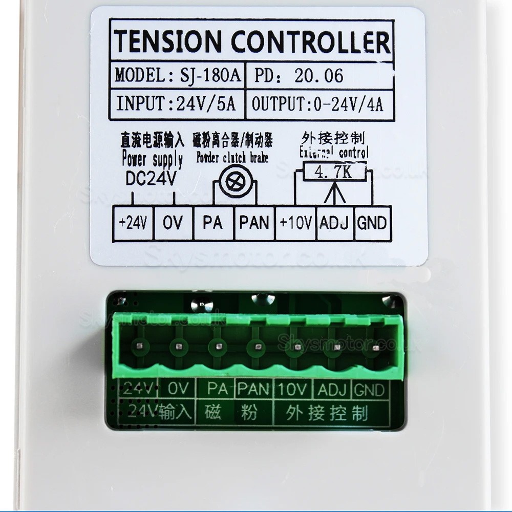 Manual Magnetic Powder Tension Controller SJ-180A 24V 0-4A for Magnetic Particle Brake / Clutch