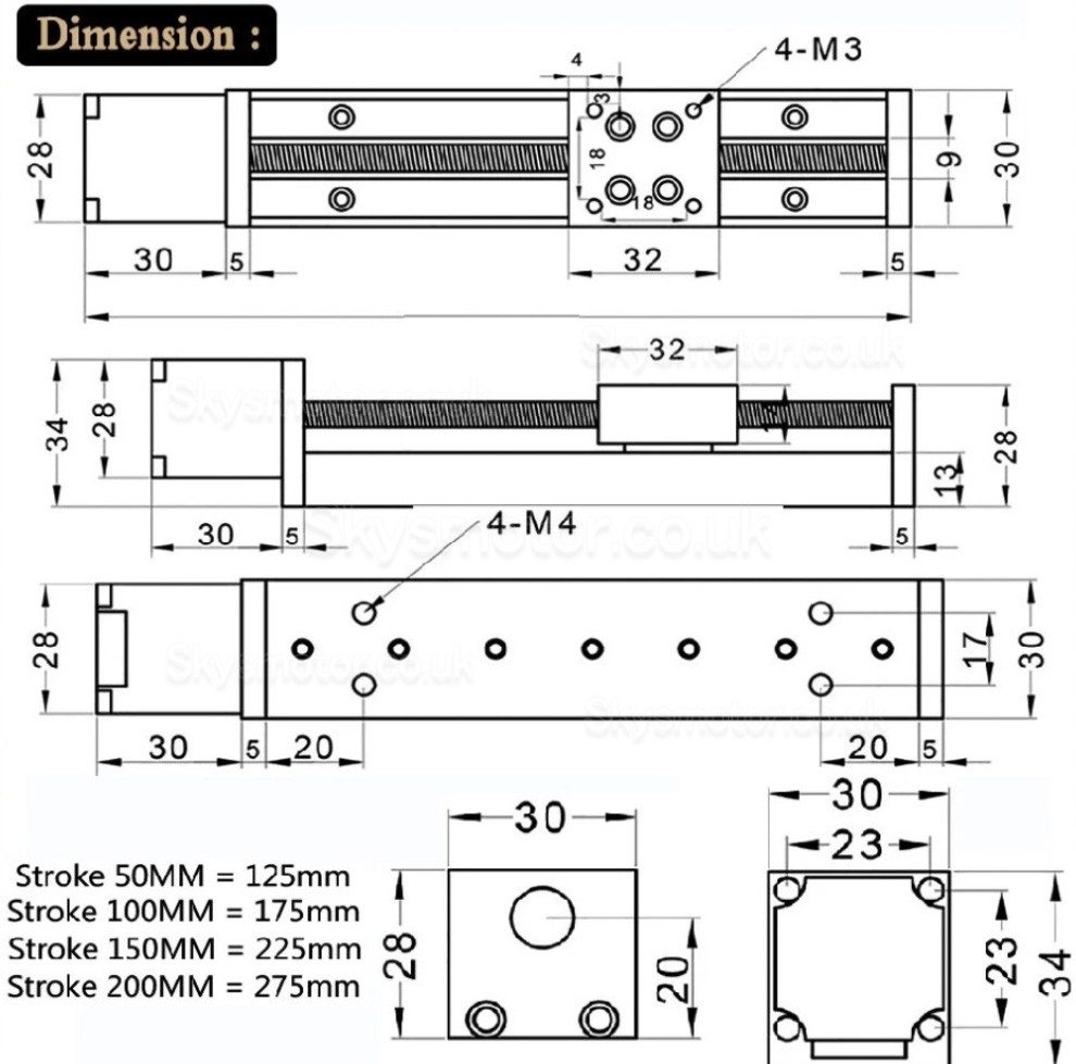 Mini Motorized Linear Stage OSP001602 CNC Sliding Table with Neme 11 Stepper Motor & TB6600 Drver Kit