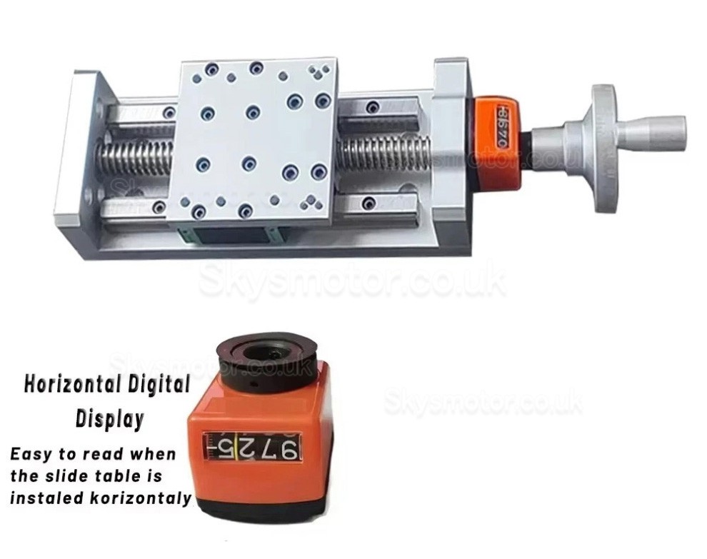 CNC Manual Self-lock Slide Table Linear Module Z Position Stage Trapezoidal Screw Module with Digital Display