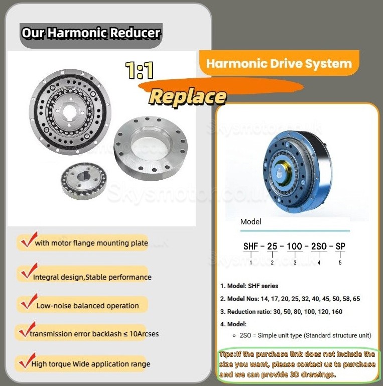 ZXF Series Harmonic Reducer Gearbox Ratio 30:1/50:1/80:1/100:1/120:1/160:1 for Stepper / Servo Motor