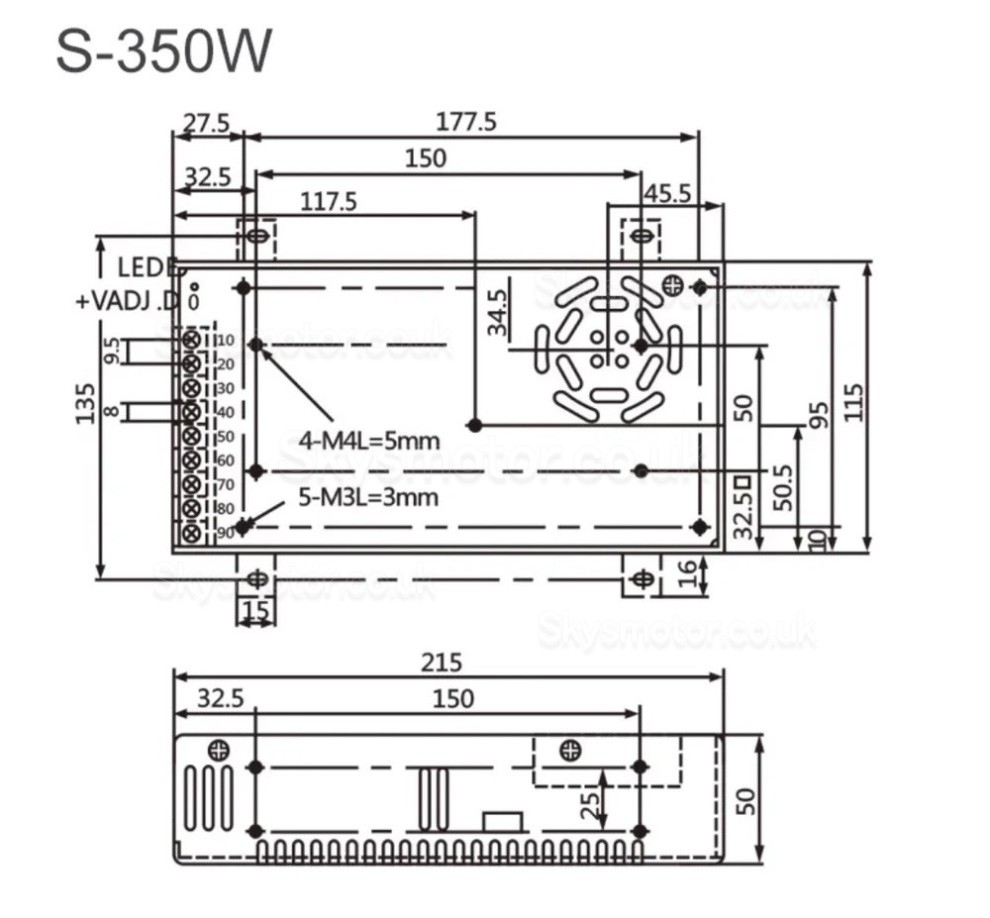 5 Axis Closed Loop Stepper Motor Kit with Nema 23 Motor & Driver & Power Supply
